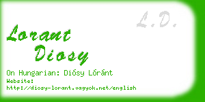 lorant diosy business card